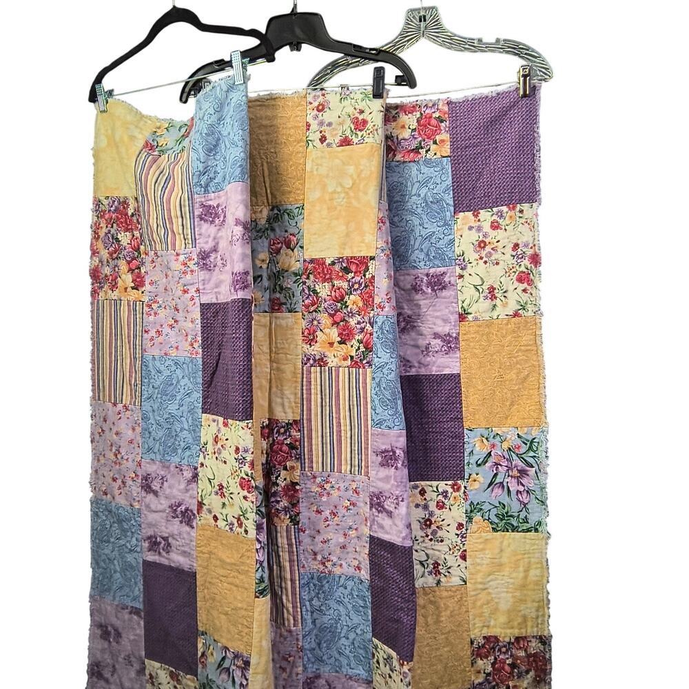 Patchwork Floral Quilt Throw 50 x 64